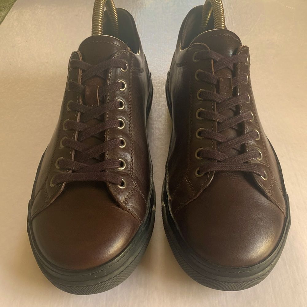 ALLEN EDMONDS Men’s Brown Leather Sneakers Size 8 1/2